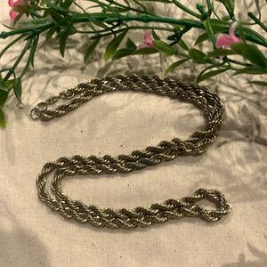 Gold Plated Rope Chain Necklace Thick Heavy Duty Hip Hop Mens 24 Inch
